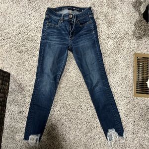 American Eagle distressed ankle skinny jeans
